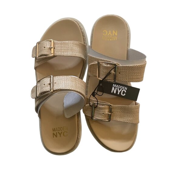 Women's MNYC PLTFRM Sandal, Madden NYC, 11, RAFFIA, NWT - Picture 4 of 7